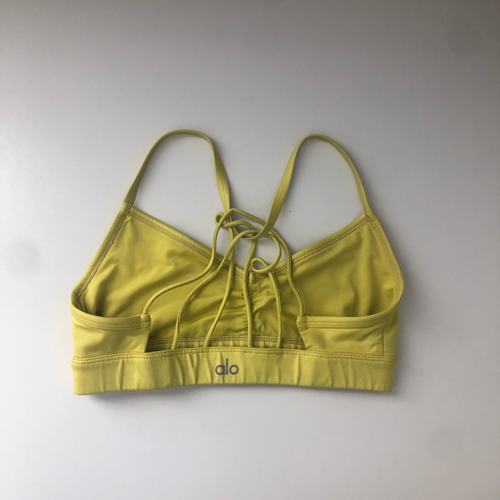 Bright Yellow Alo Yoga Sports Bra